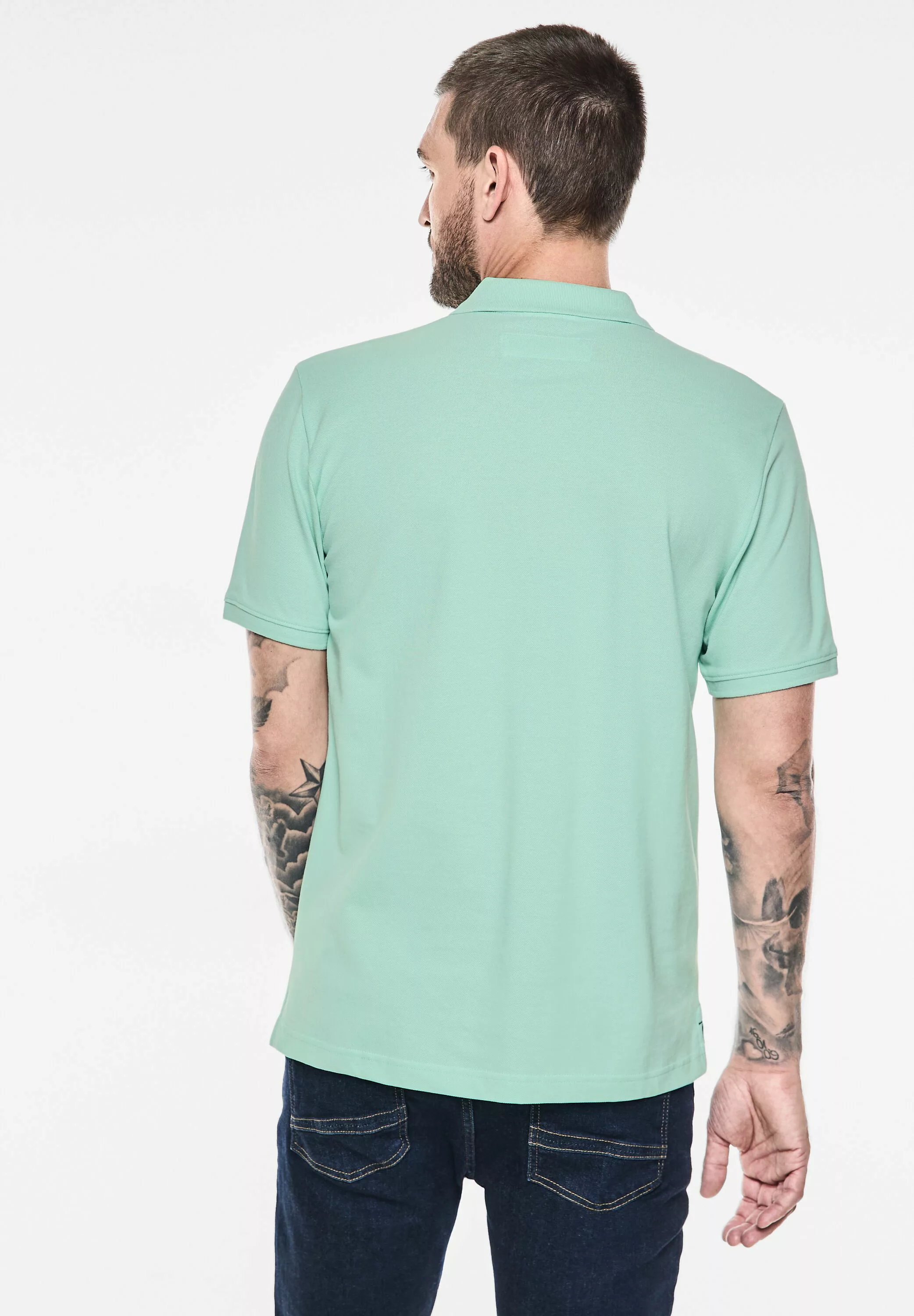 STREET ONE MEN Poloshirt, in Unifarbe günstig online kaufen