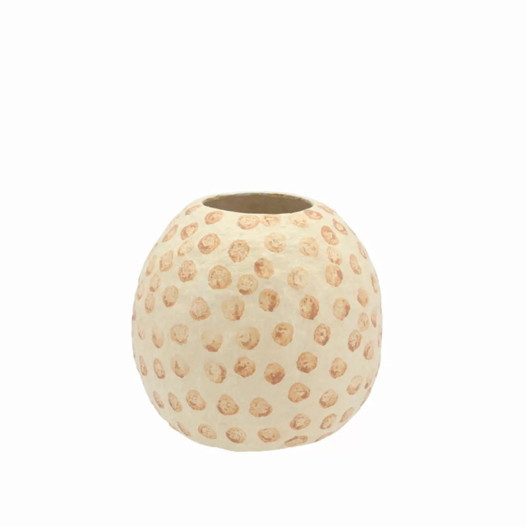 Vase Pappmaché Creme/Nougat klein günstig online kaufen