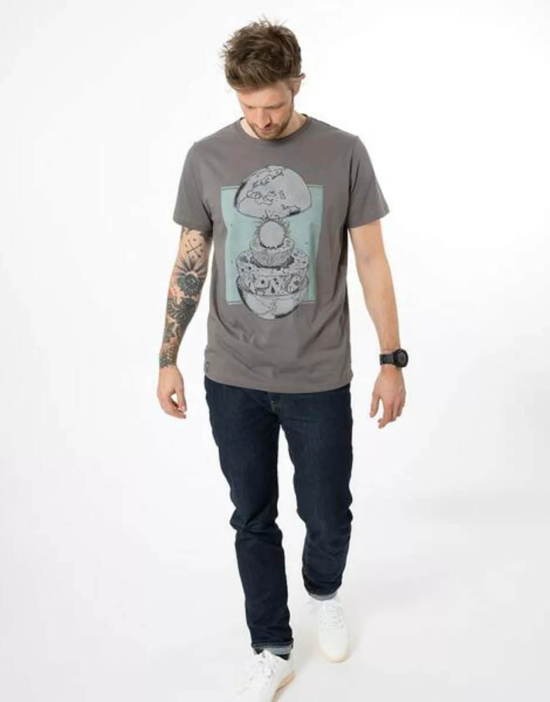 Bio T-shirt "Erdschichten Stone" günstig online kaufen