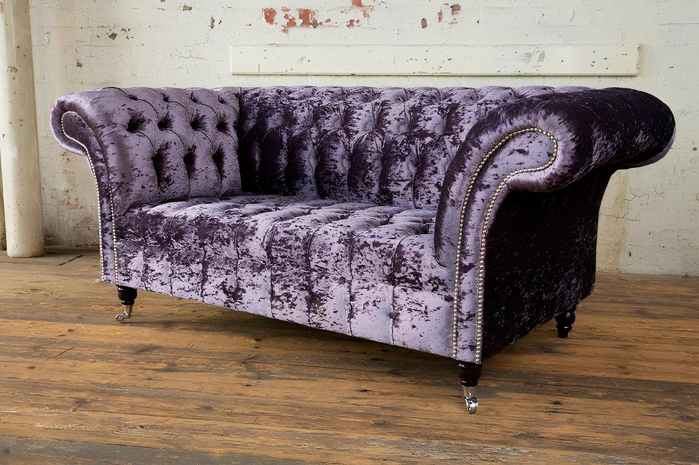 Xlmoebel Sofa Zweisitzer Chesterfield Stoffsofa mit luxuriösem Design und P günstig online kaufen