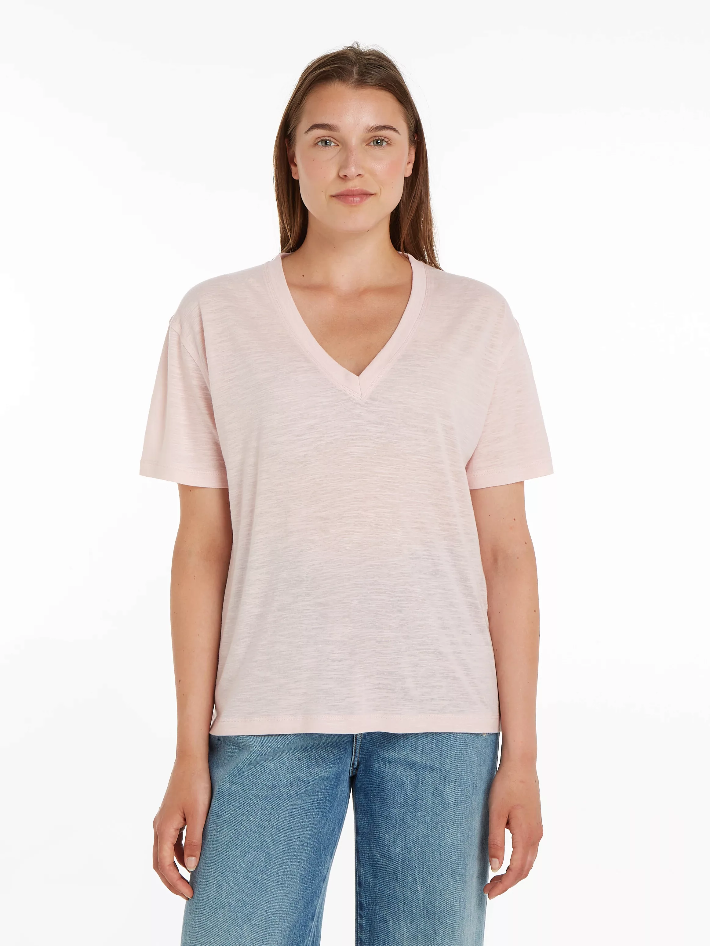 Tommy Hilfiger T-Shirt "RLX LINEN LYOCELL V-NK SS" günstig online kaufen
