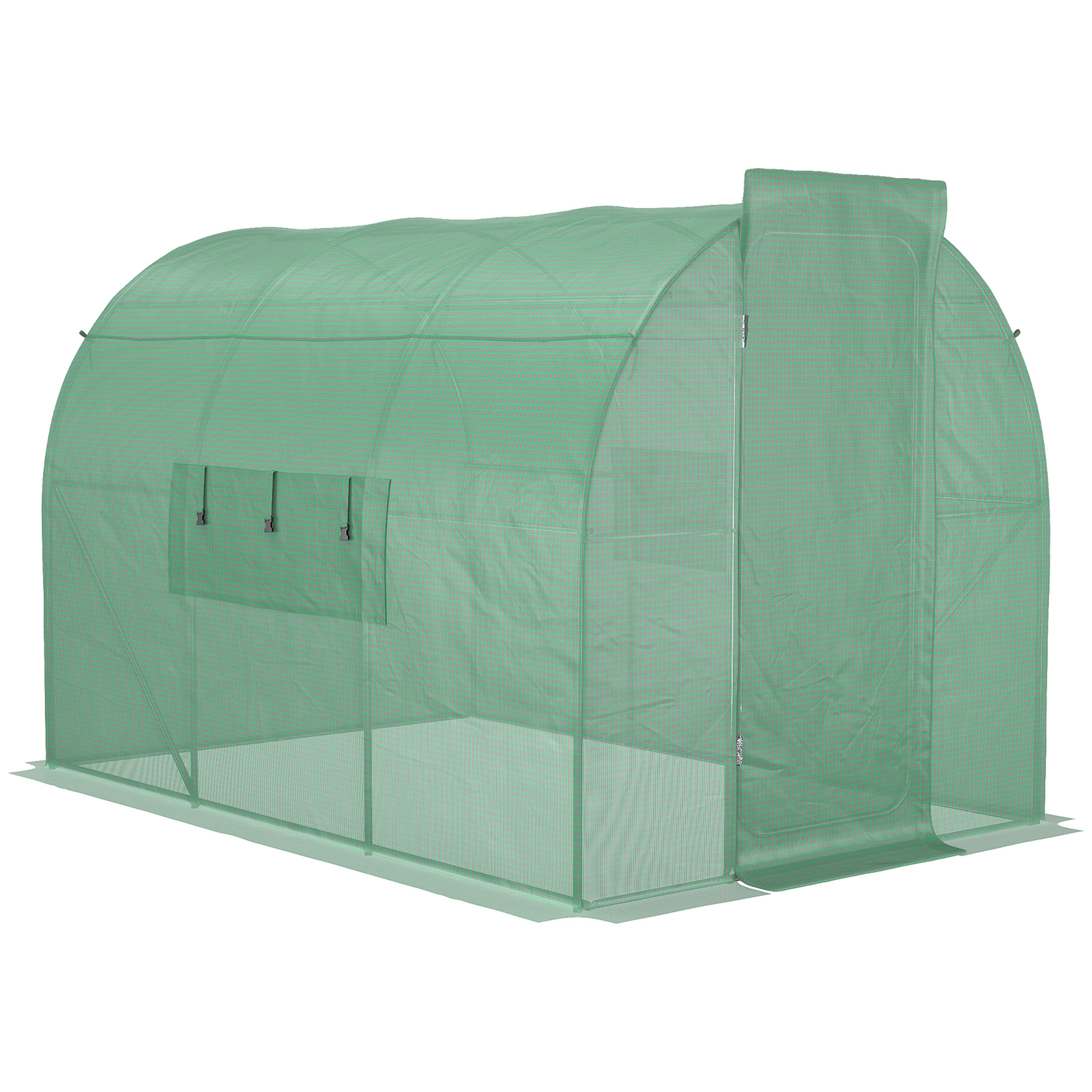 Outsunny Gewächshaus-Tunnel für den Garten 6 m² Verzinkter Stahl verstärkt günstig online kaufen