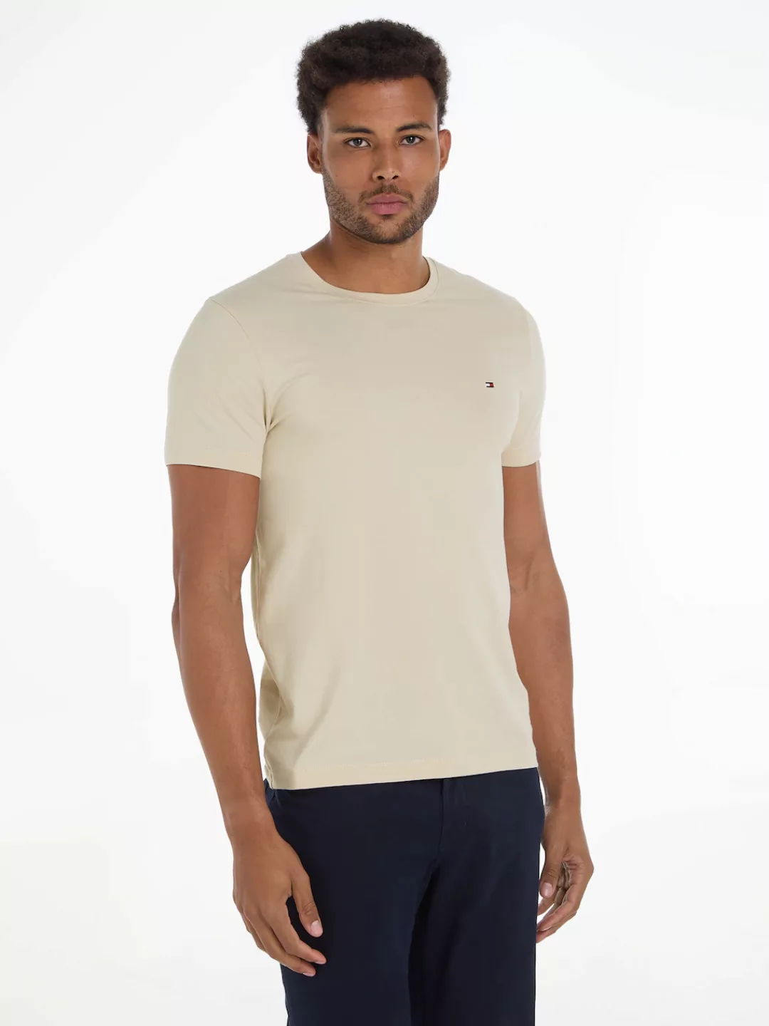 Tommy Hilfiger T-Shirt STRETCH SLIM FIT TEE mit Rundhalsausschnitt günstig online kaufen