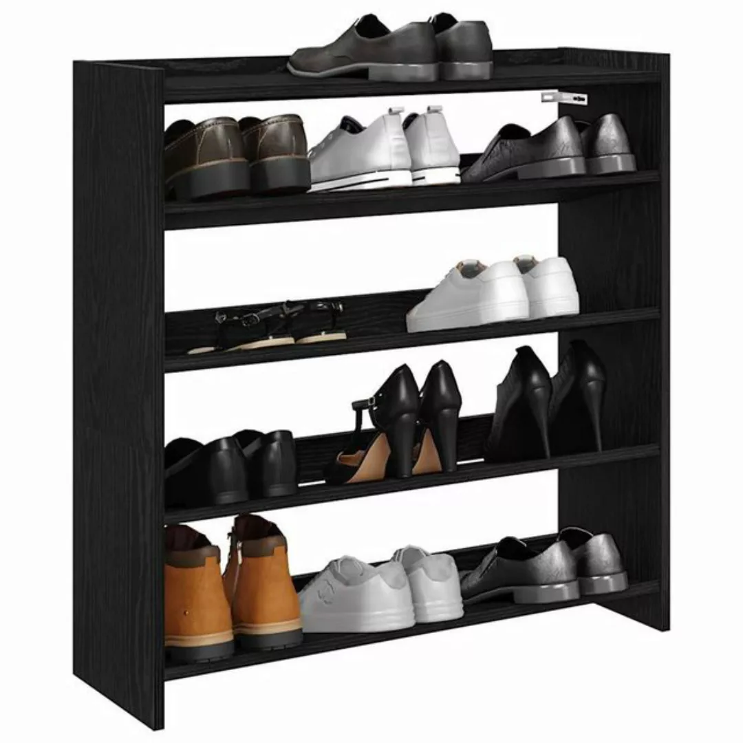 vidaXL Schuhschrank Schuhregal Schwarz 80x25x81 cm Holzwerkstoff günstig online kaufen