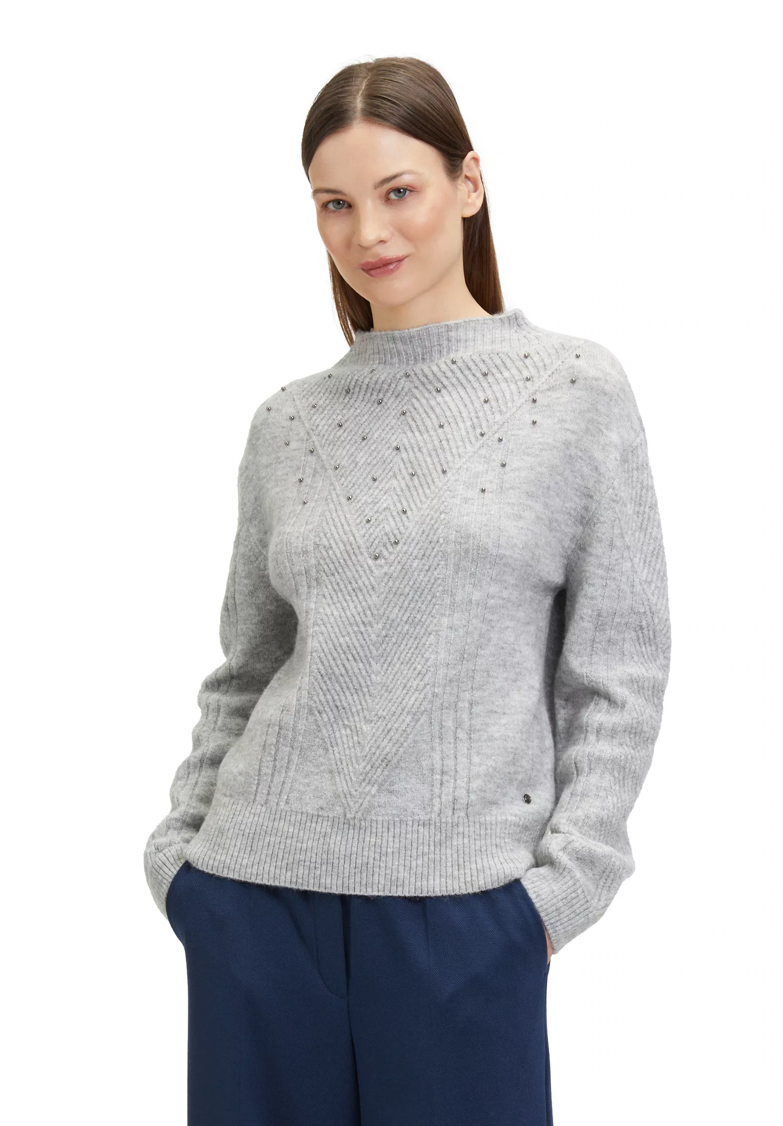 Betty&Co Strickpullover "Betty & Co Damen Strickpullover mit Perlen", (1 tl günstig online kaufen