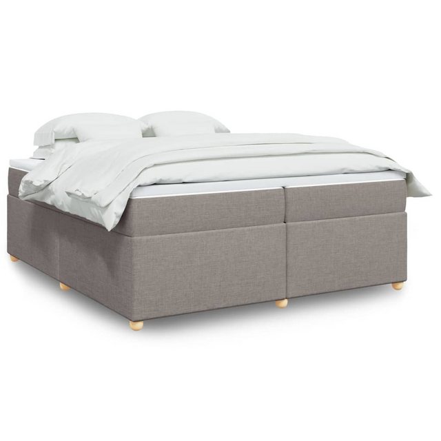 vidaXL Boxspringbett, Boxspringbett mit Matratze Taupe 200x200 cm Stoff günstig online kaufen