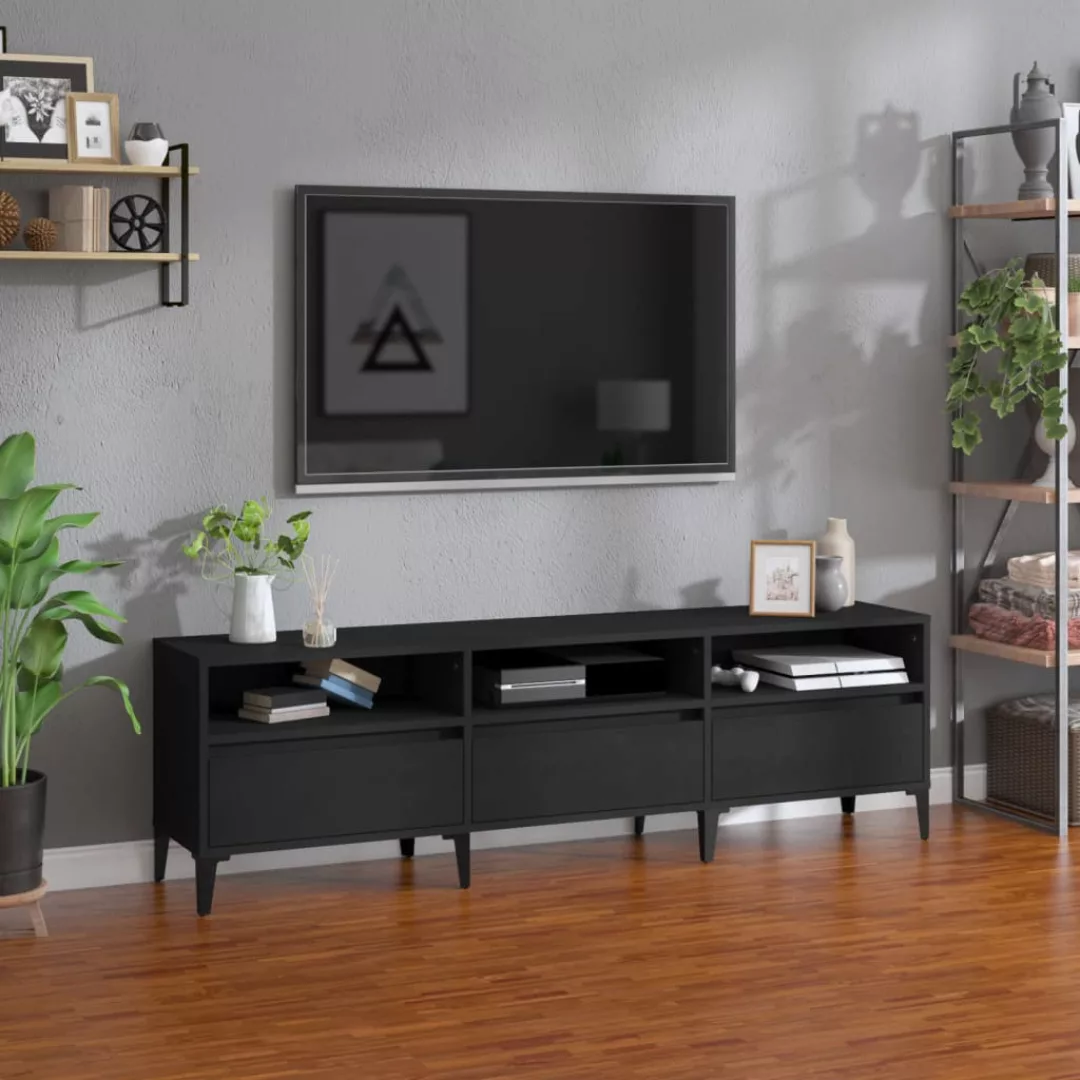 Vidaxl Tv-schrank Schwarz 150x30x44,5 Cm Holzwerkstoff günstig online kaufen