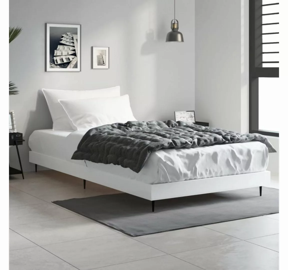 furnicato Bett Bettgestell Weiß 90x200 cm Holzwerkstoff günstig online kaufen