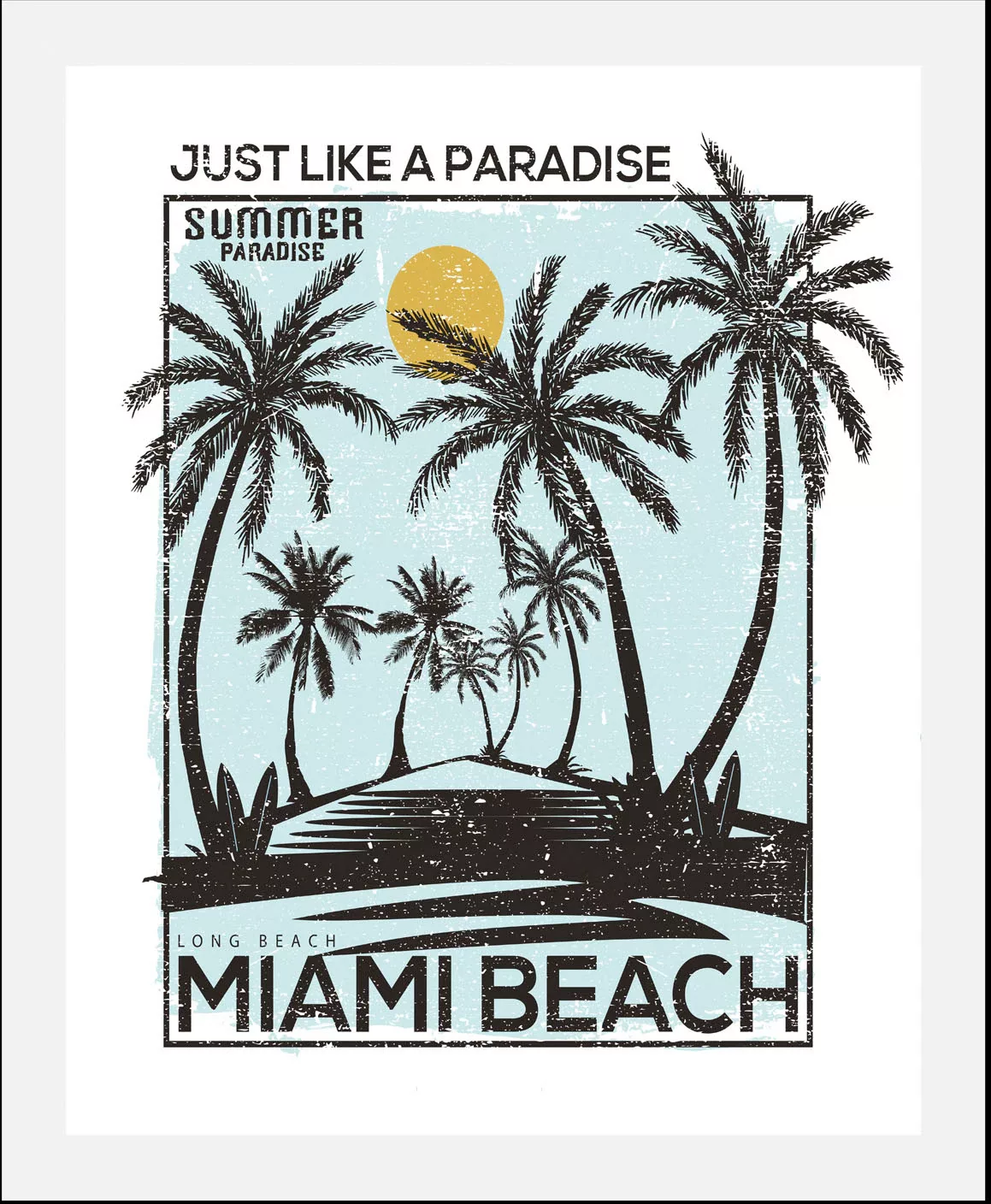 queence Bild "Miami Beach", Palmen-Schriftzug-Sprüche & Texte-Himmel, (1 St günstig online kaufen