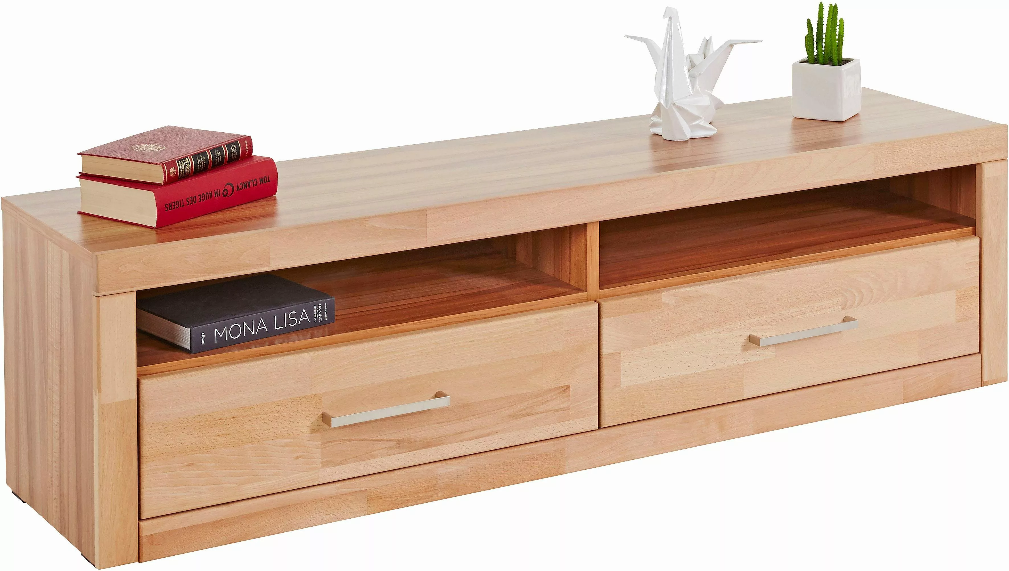 Home affaire Lowboard "Ribe,140cm breit,38cm hoch mit 2 Klappen", Holz mass günstig online kaufen