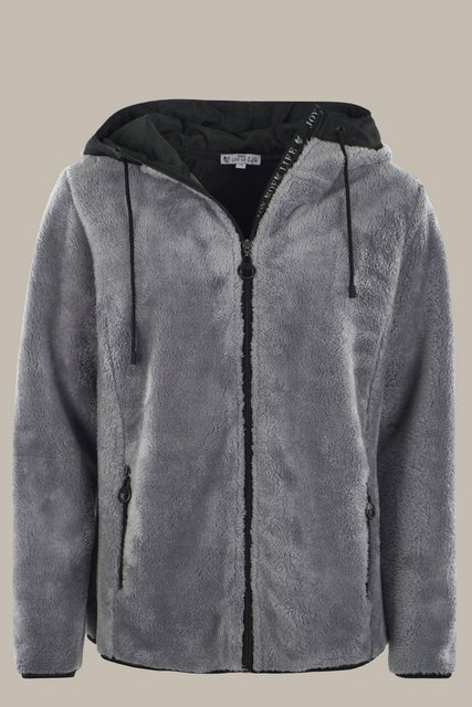 Hajo Plüschjacke Damen Teddyjacke mit Kapuze und Zipp günstig online kaufen