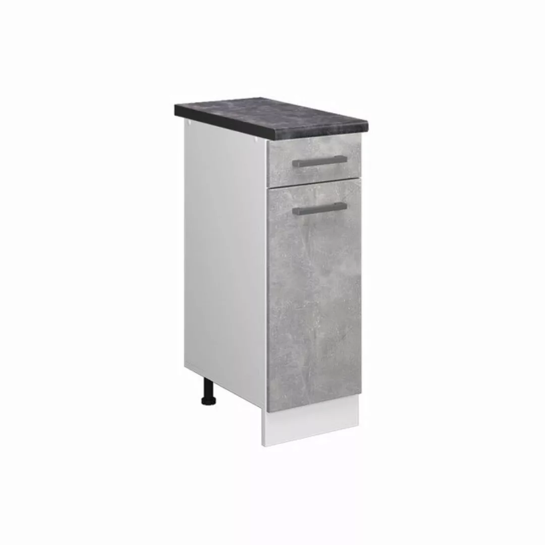 Vicco Apothekerschrank R-Line, Beton/Weiß, 30 cm, AP Anthrazit günstig online kaufen