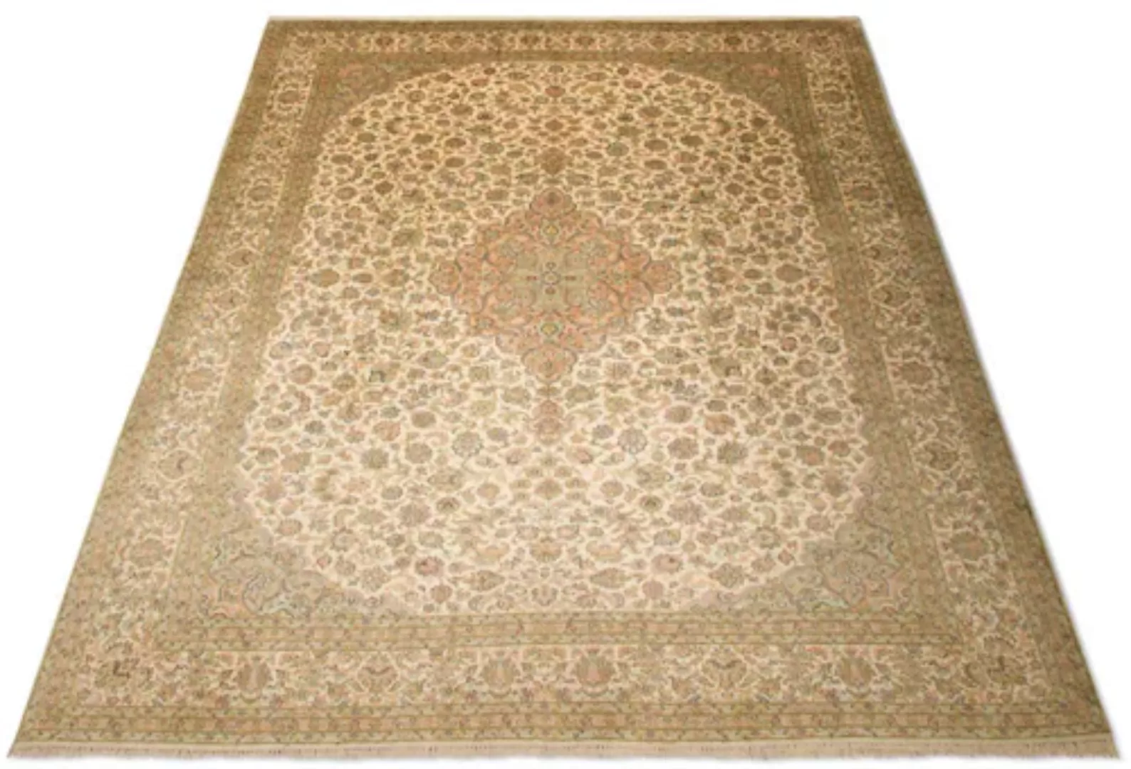 morgenland Teppich »Kaschmir Seide Teppich handgeknüpft beige«, rechteckig günstig online kaufen