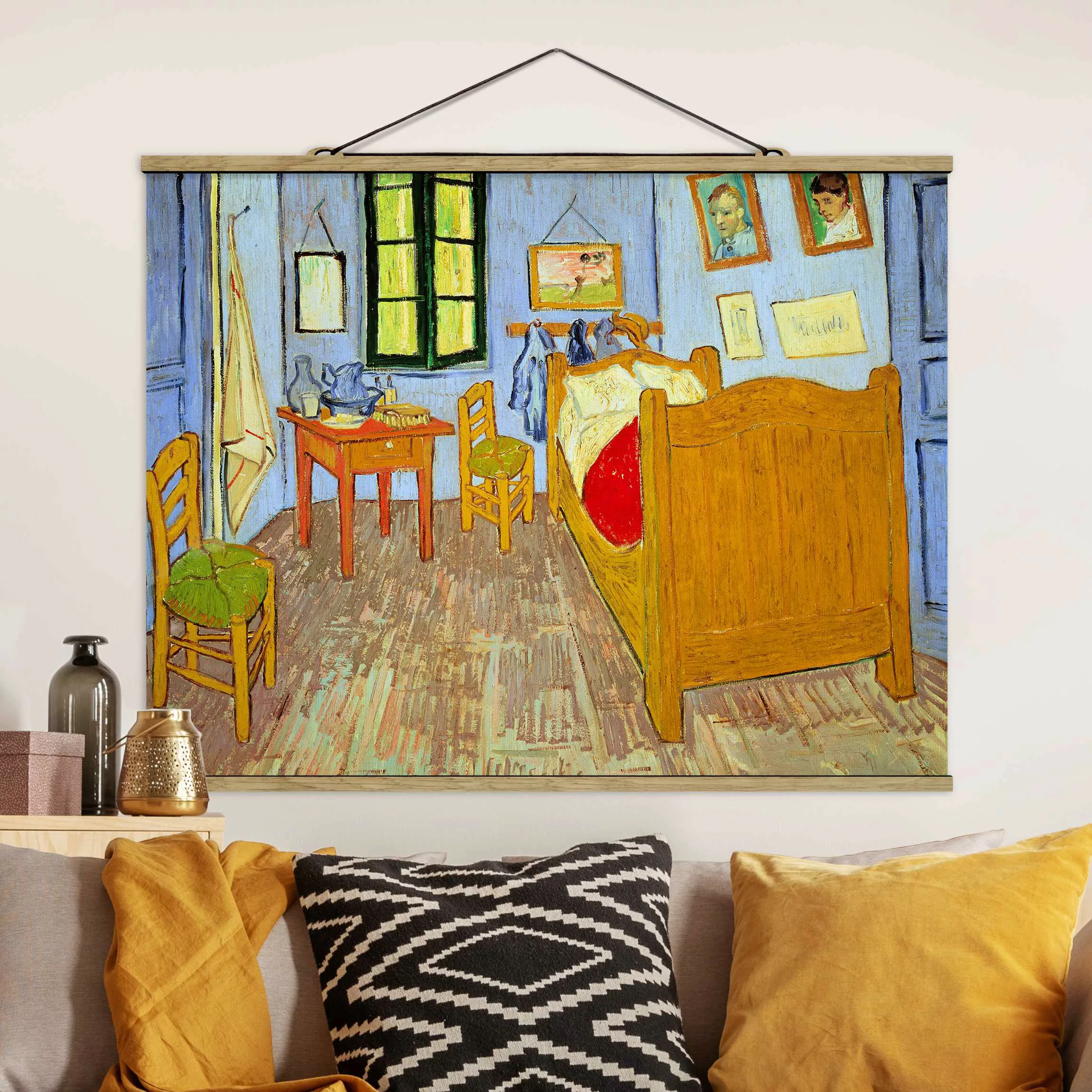 Stoffbild Kunstdruck mit Posterleisten - Querformat Vincent van Gogh - Schl günstig online kaufen