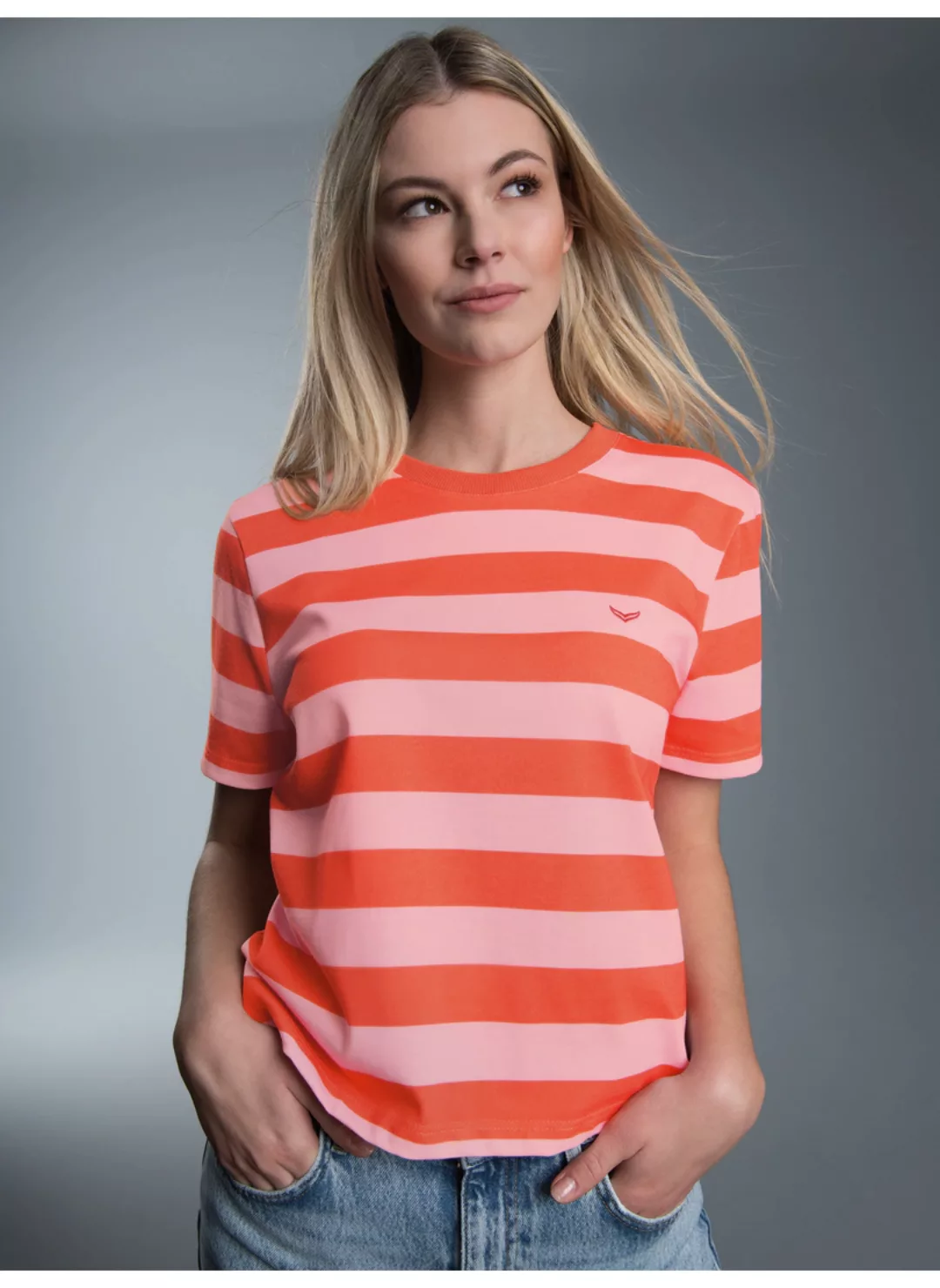 Trigema T-Shirt "TRIGEMA Heavy Oversized Shirt mit Ringelmuster", (1 tlg.) günstig online kaufen