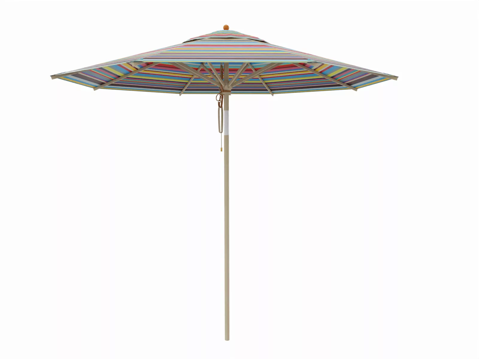 Hochwertiger Sonnenschirm Klassiker Ø 300 cm Multicolor mit Knickmechanismu günstig online kaufen