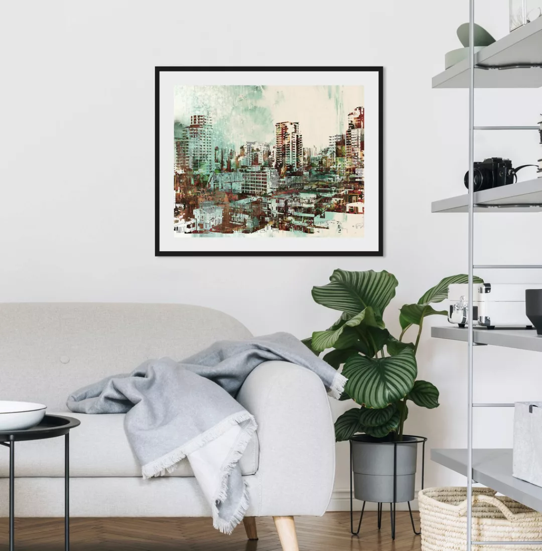 queence Bild "Derya", Städte, Skyline, Stadt, gerahmt günstig online kaufen