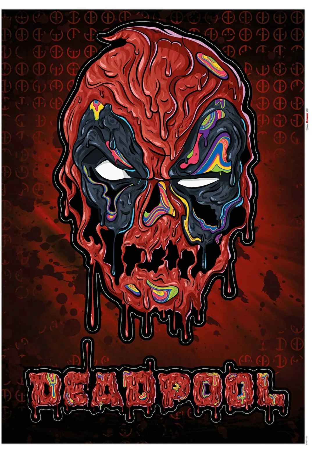 KOMAR Wandtattoo - Deadpool Meltpool  - Größe 50 x 70 cm mehrfarbig Gr. one günstig online kaufen