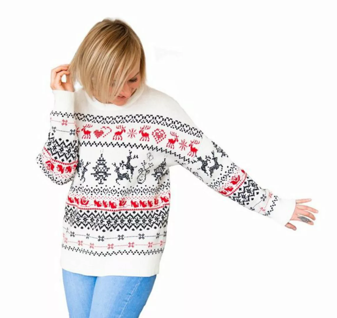 Missy Rockz Weihnachtssweatshirt X-MAS ROCKZ Sweater white / multicolor günstig online kaufen