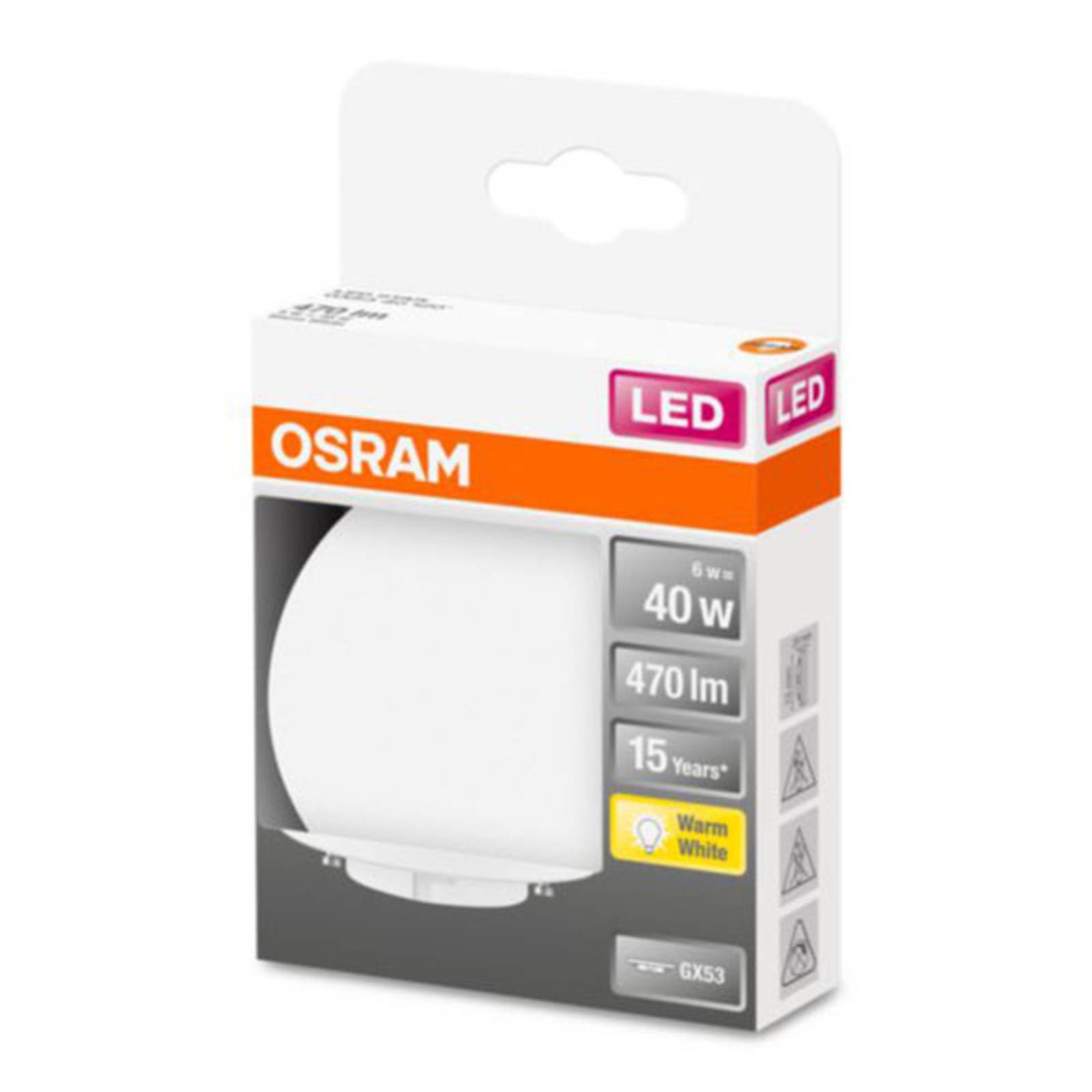 OSRAM Star Special LED-Lampe GX53 4,9W 2.700K opal günstig online kaufen