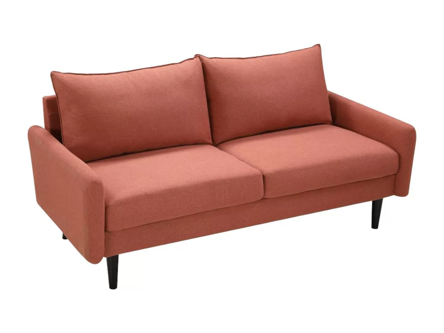 Sofa 3-Sitzer - Stoff - Terracotta - HALIA günstig online kaufen