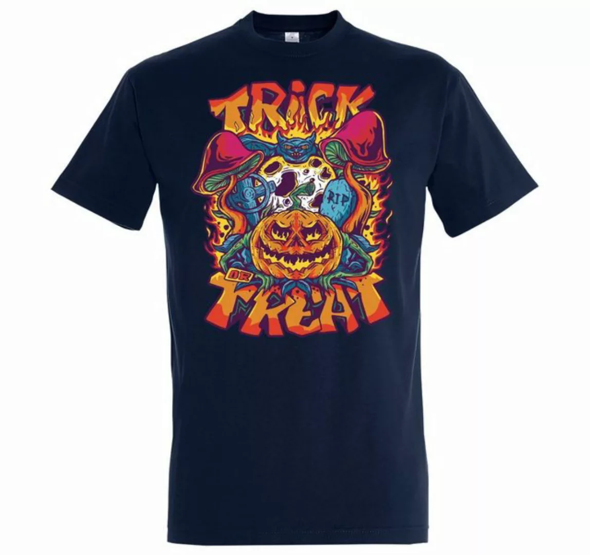 Youth Designz T-Shirt Halloween Herren T-Shirt Horror Trick or Treat Pilz F günstig online kaufen