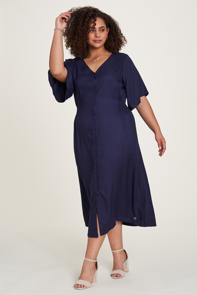 Ecovero Viskose Kleid In Blau Oder Grün (S22e01) günstig online kaufen