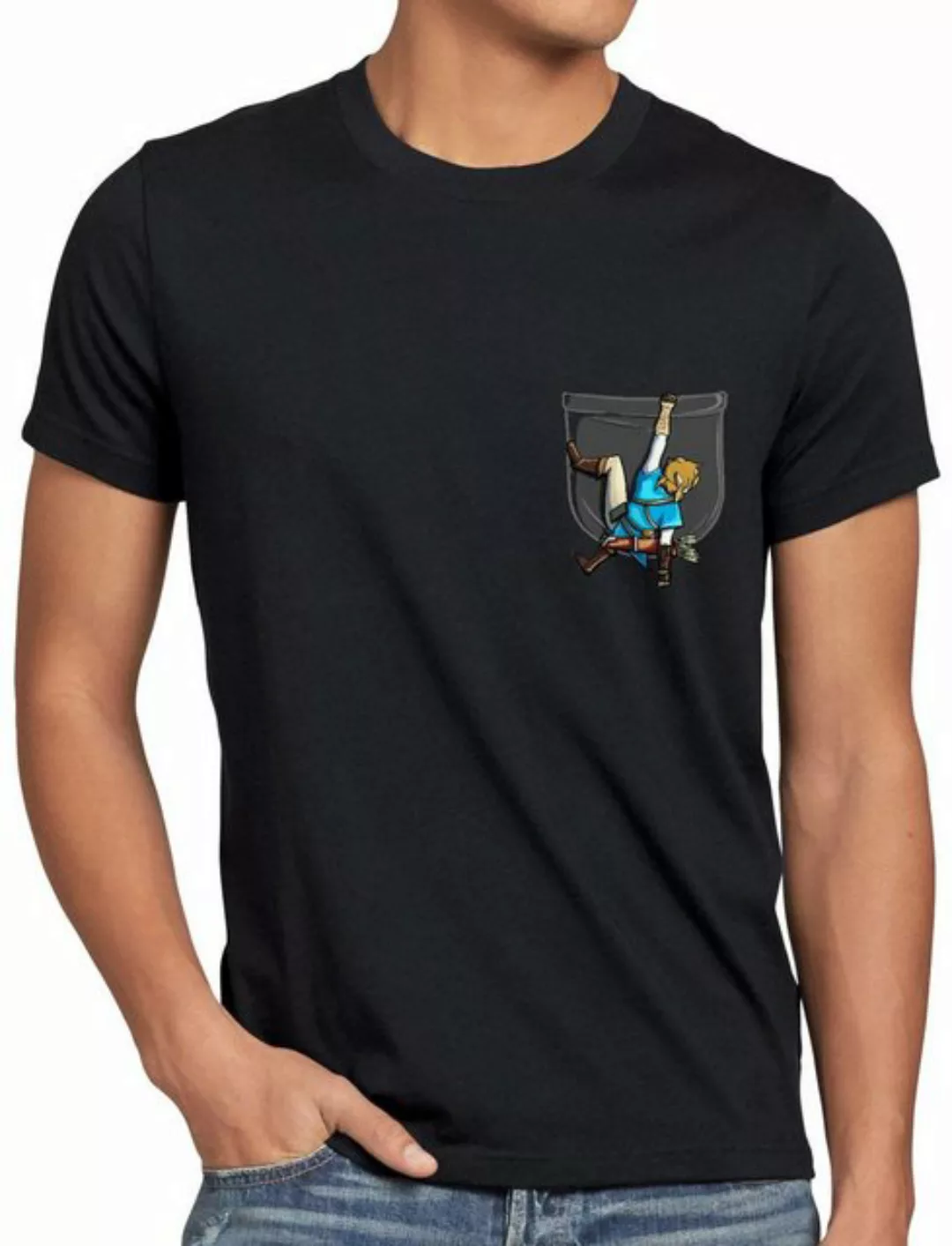 style3 Print-Shirt Herren T-Shirt Wild Link hyrule gamer hemdtasche günstig online kaufen