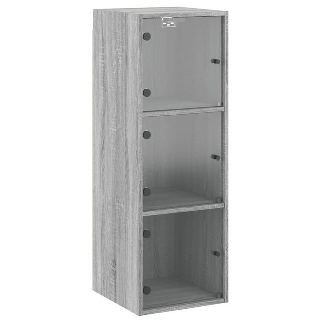 vidaXL Glashängeschrank Wandschrank mit Glastüren Grau Sonoma 35x37x100 cm günstig online kaufen