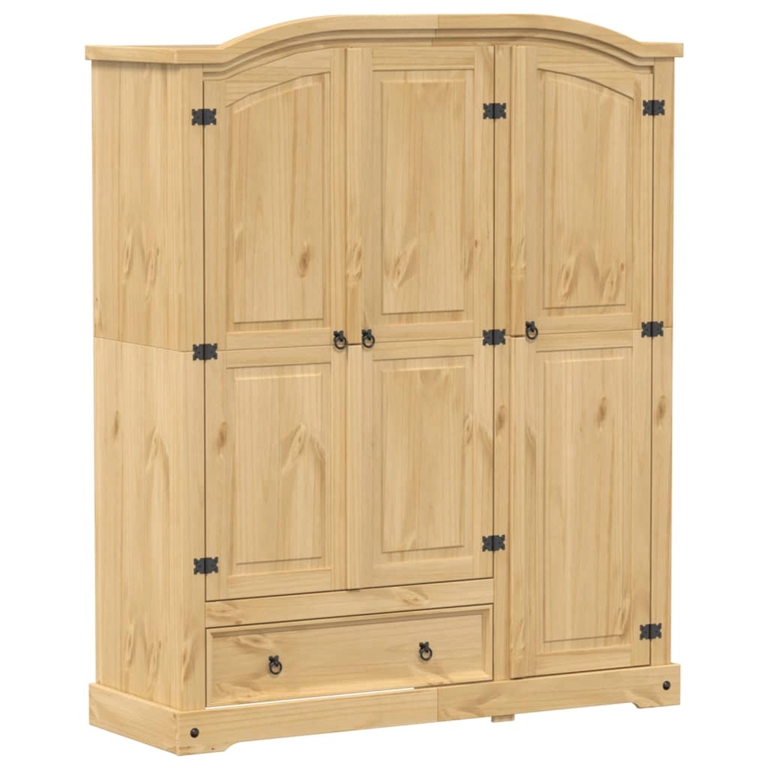vidaXL Kleiderschrank Corona 151,5x52x186 cm Massivholz Kiefer Modell 1 günstig online kaufen