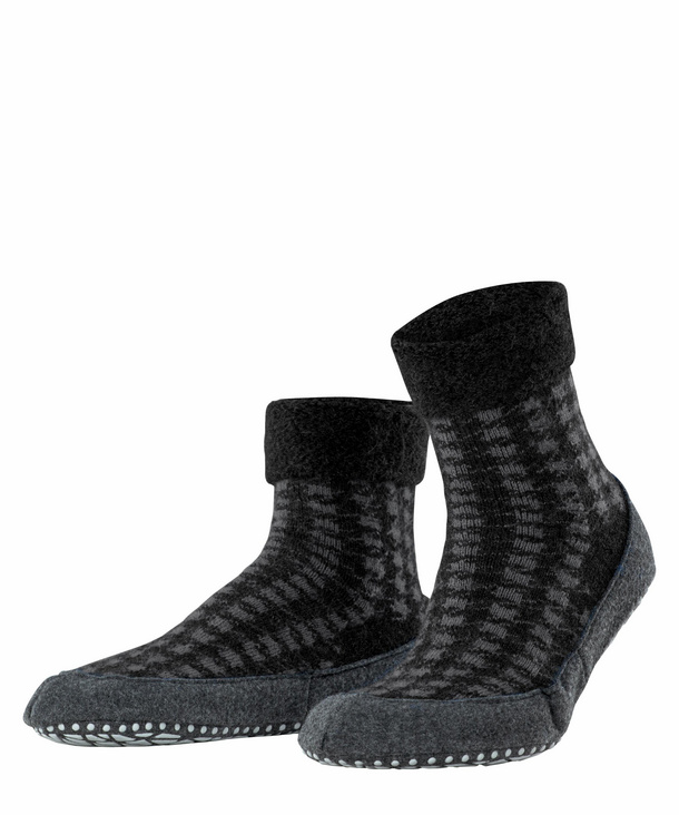 FALKE Cosy Class Socken, Herren, 45-46, Schwarz, AnderesMuster, Schurwolle, günstig online kaufen