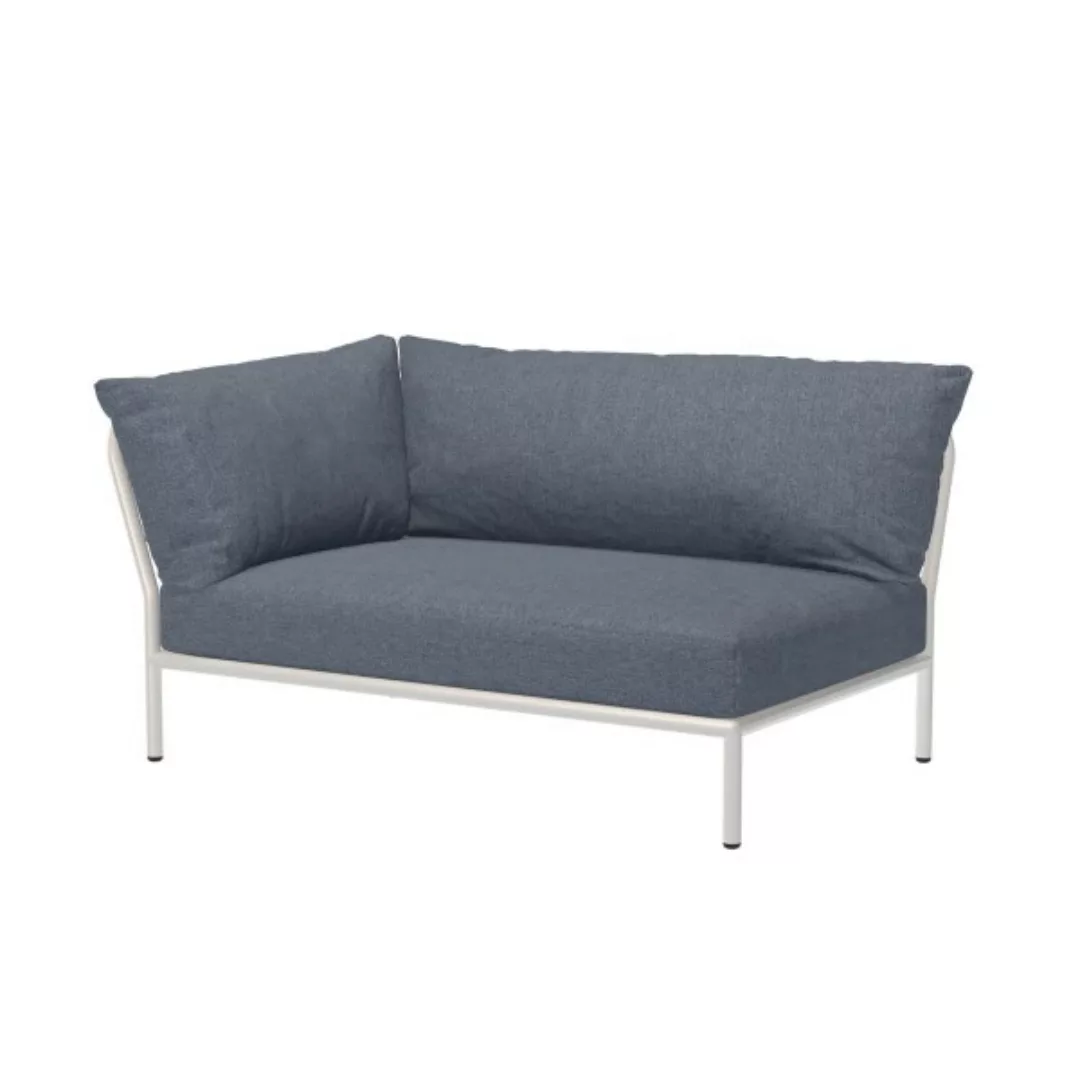 LEVEL2 Outdoor Sofa Lounge-Modul 2 Sky Weiß Links günstig online kaufen