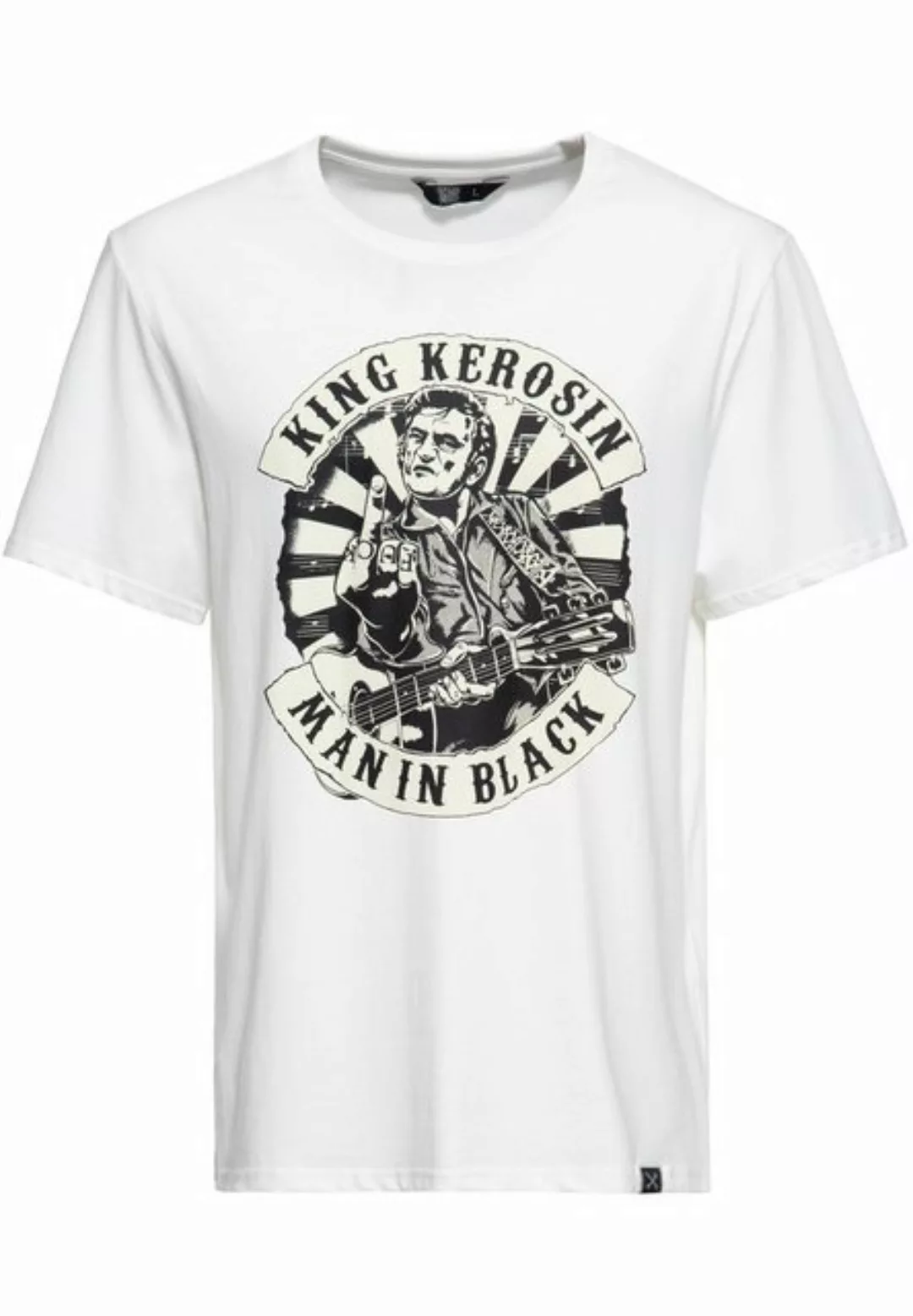 KingKerosin Print-Shirt MAN IN BLACK (1-tlg) Artwork Print günstig online kaufen