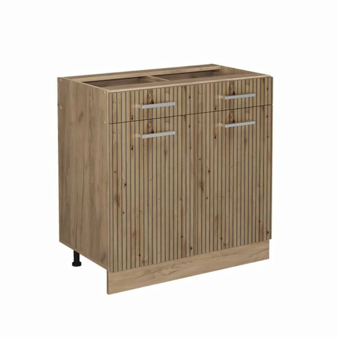 Vicco Unterschrank R-Line, Artisan-Eiche/Goldkraft Eiche, 80 cm ohne Arbeit günstig online kaufen