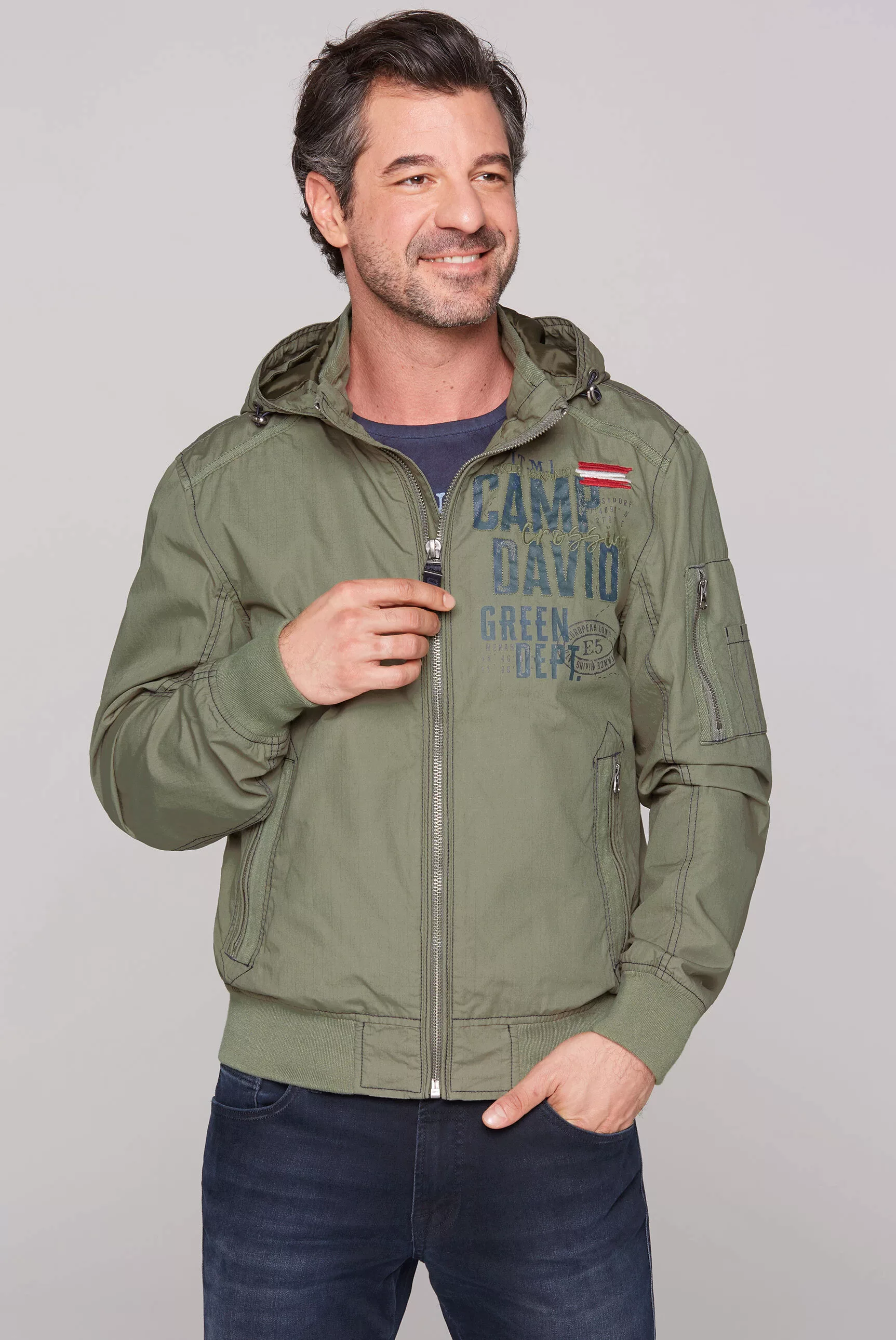 CAMP DAVID Outdoorjacke, mit Kapuze, mit Ärmeltasche günstig online kaufen