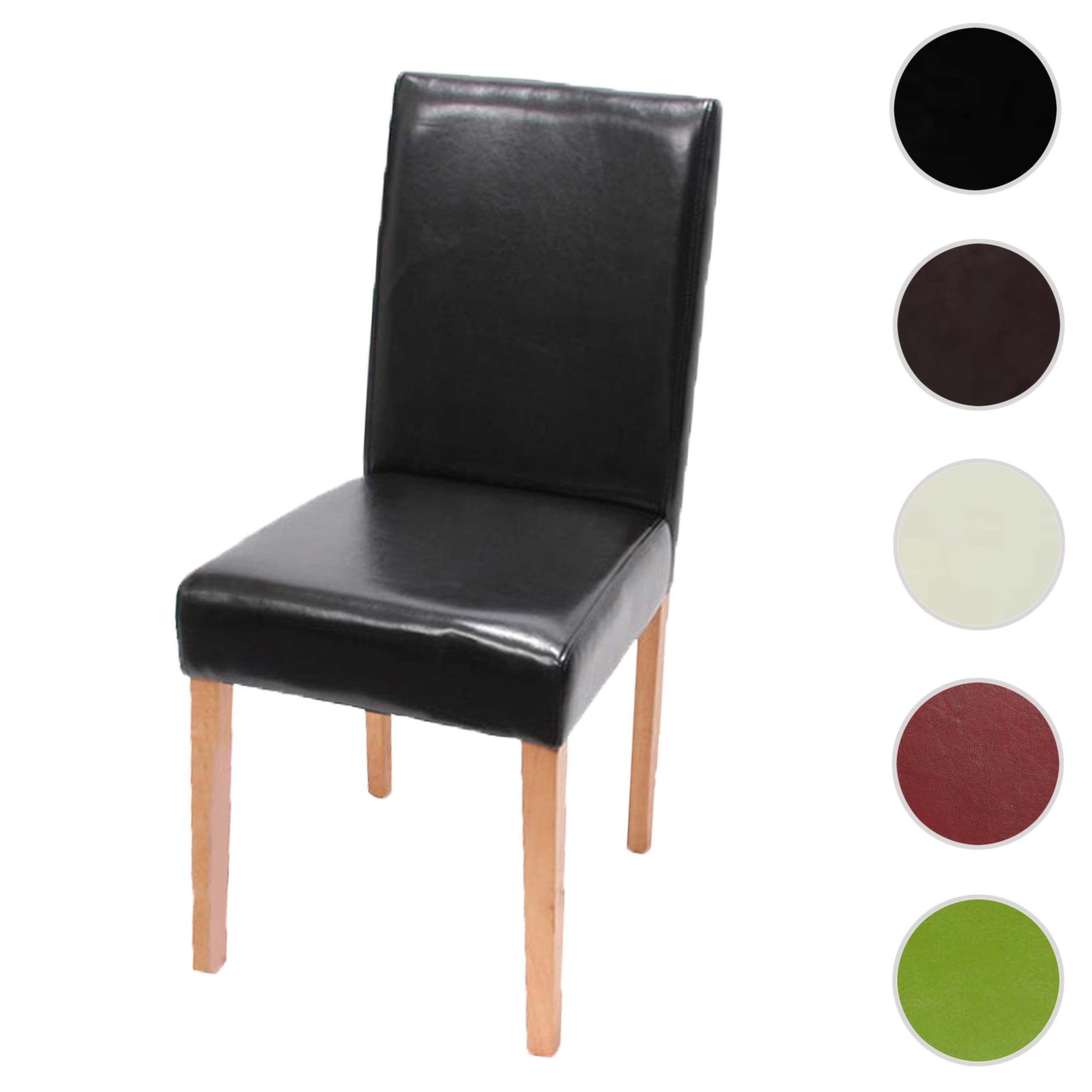 MCW Esszimmerstuhl Littau Schwarz Helle Beine Kunstleder günstig online kaufen