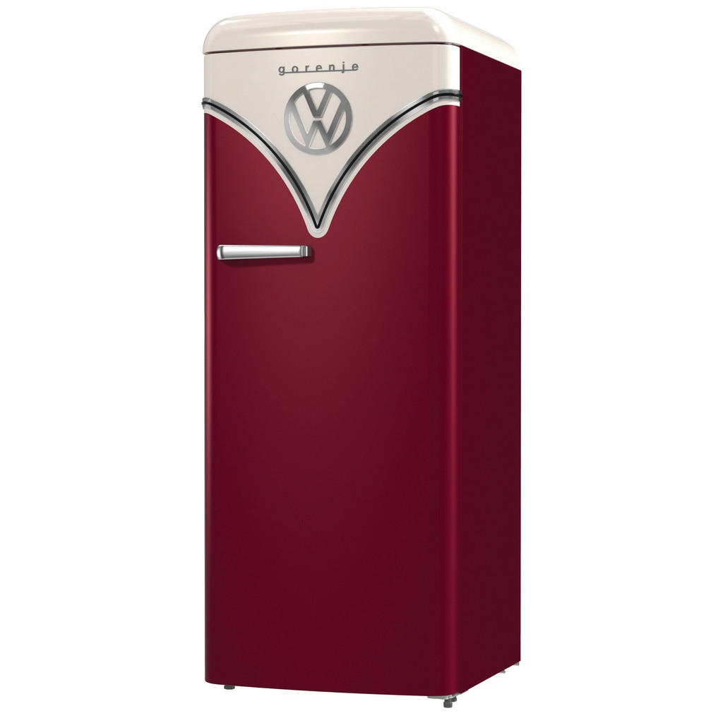 Gorenje VW-Retro-Kühlschrank OBRB615DR rot B/H/L: ca. 59,5x152,5x66,1 cm günstig online kaufen