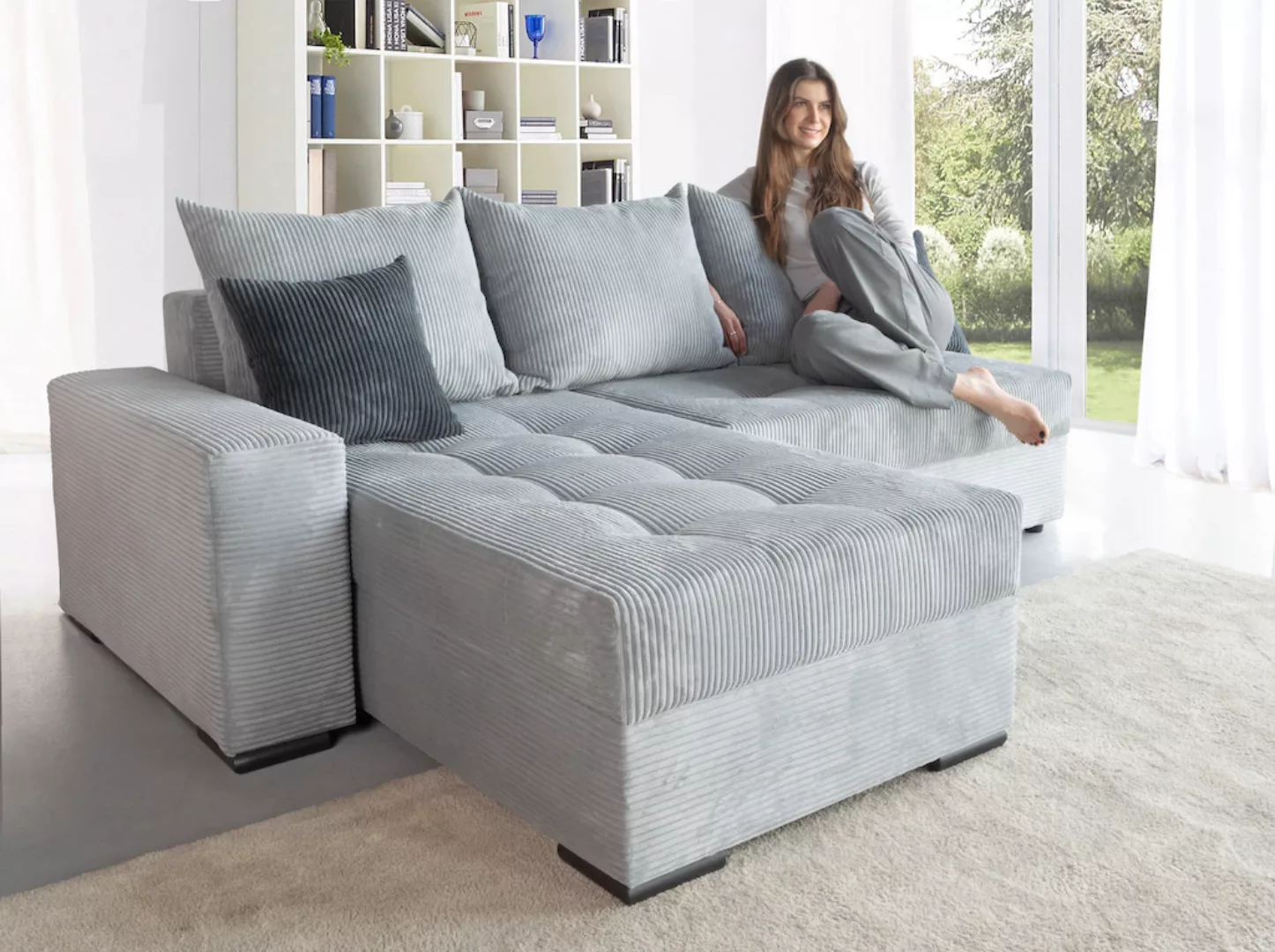 COLLECTION AB Ecksofa "Josy L-Form", mit Bettfunktion und Bettkasten, Feder günstig online kaufen