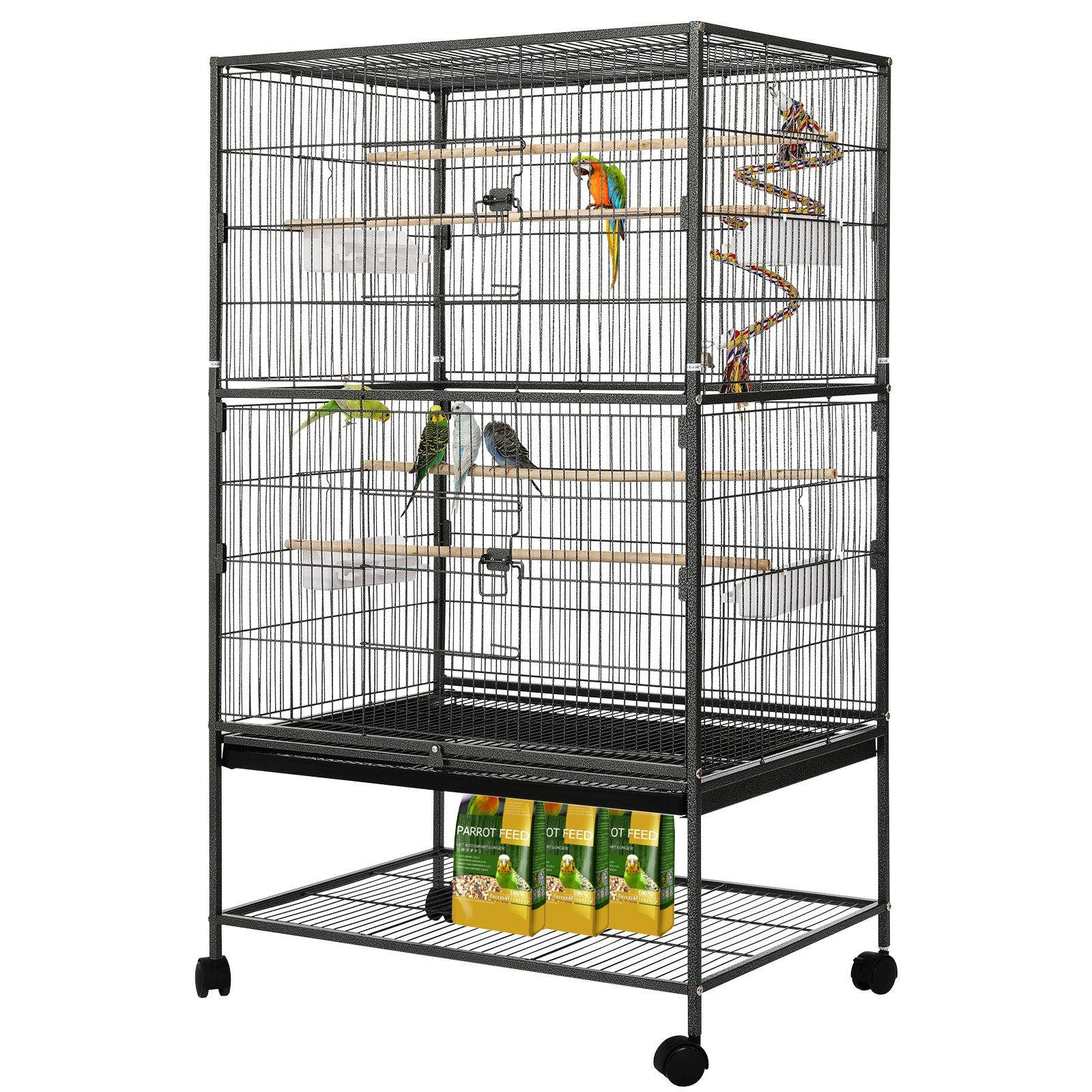 TLGREEN Vogelkäfig groß, Vogelvoliere 132cm, Metall günstig online kaufen
