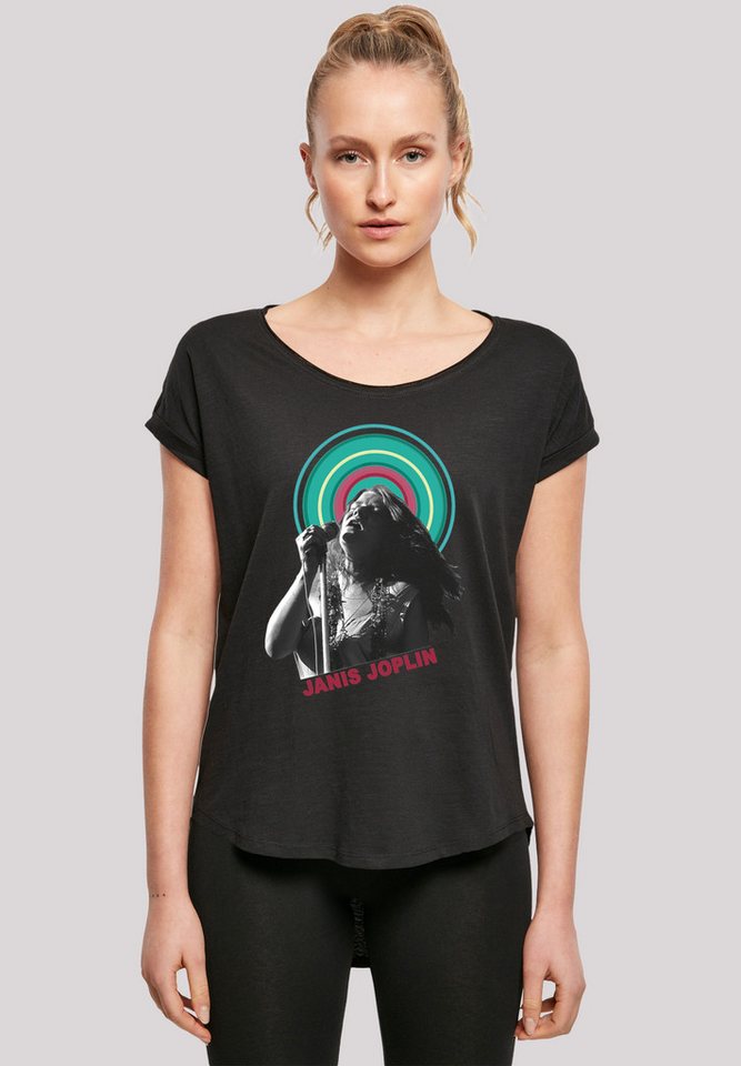 F4NT4STIC T-Shirt Long Cut T-Shirt 'Janis Joplin Halo Photo' Damen,Premium günstig online kaufen