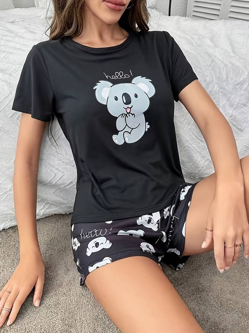 Selef Creation Shorty Damen-Pyjama-Set mit Koala-Print günstig online kaufen