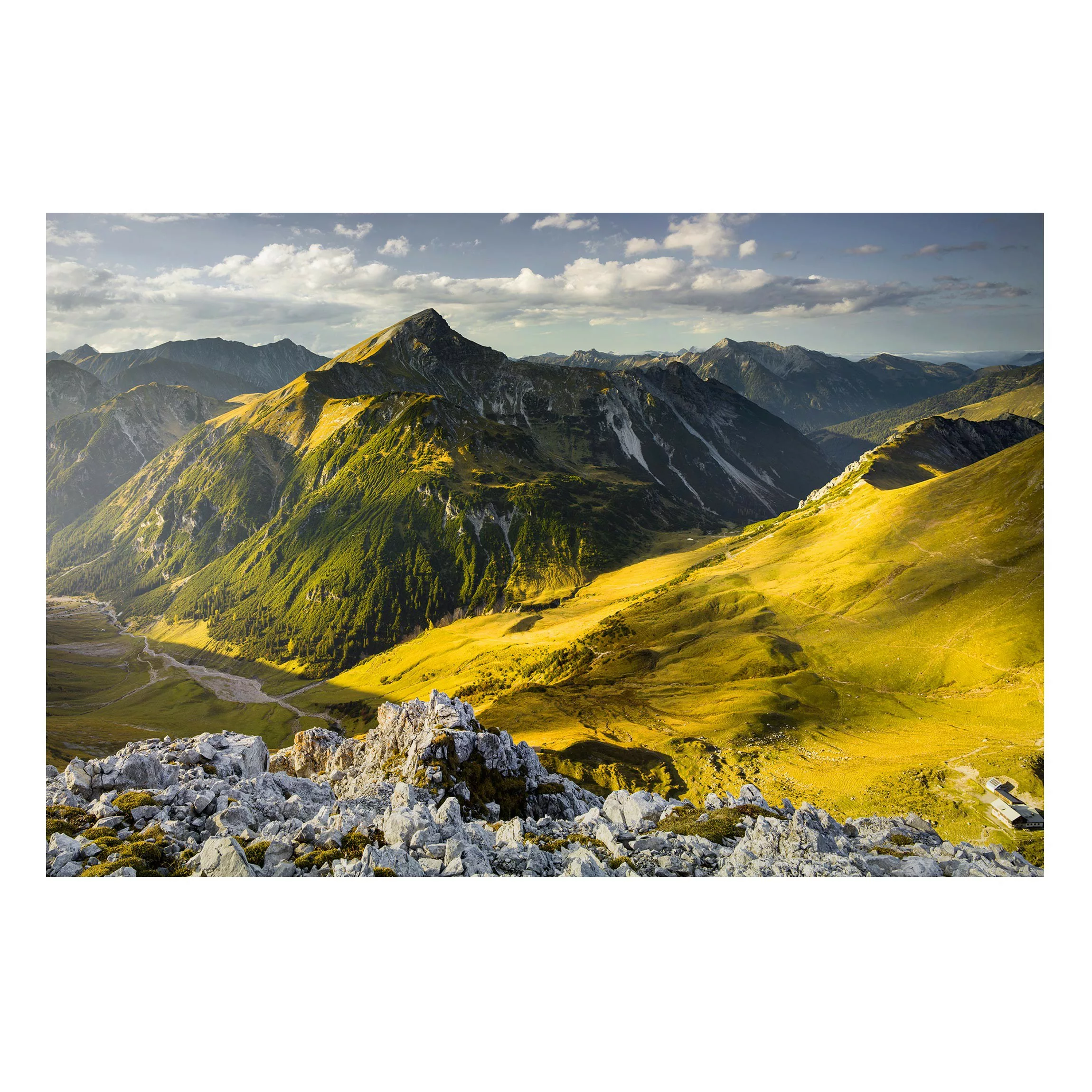 Magnettafel Natur & Landschaft - Querformat 3:2 Berge und Tal der Lechtaler günstig online kaufen
