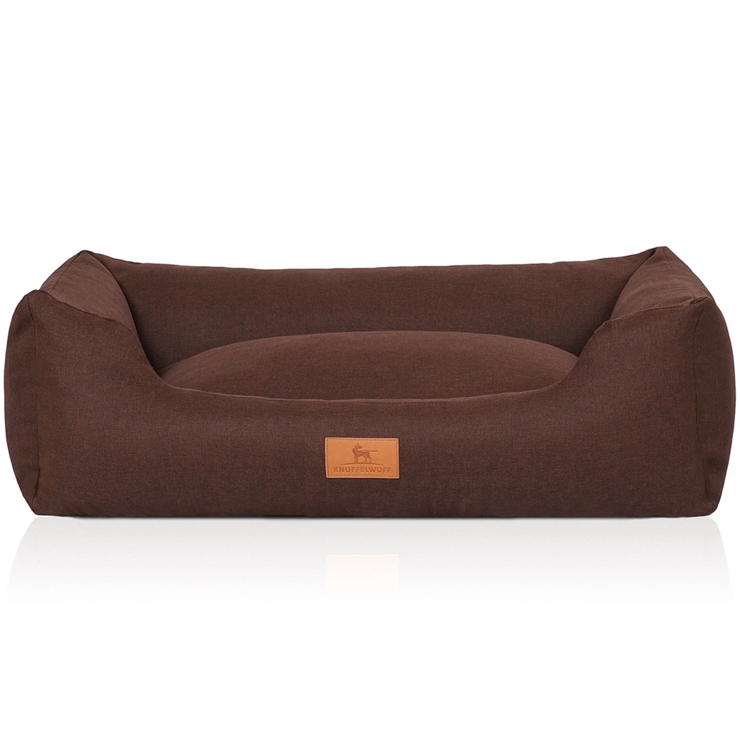 Knuffelwuff Hundebett Lotte Velours M-L 85 x 63cm Braun günstig online kaufen