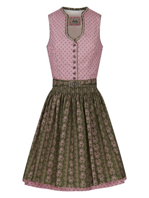 FUCHS Dirndl Midi Dirndl Tina rosa grün (2-tlg) rosa günstig online kaufen