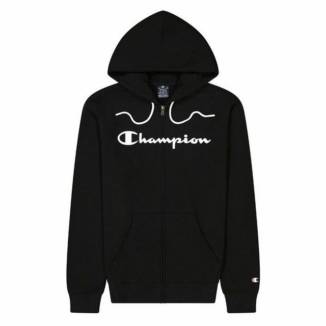 Champion Sweater Herren Sweater mit Kapuze Champion Hooded Full Zip Schwarz günstig online kaufen