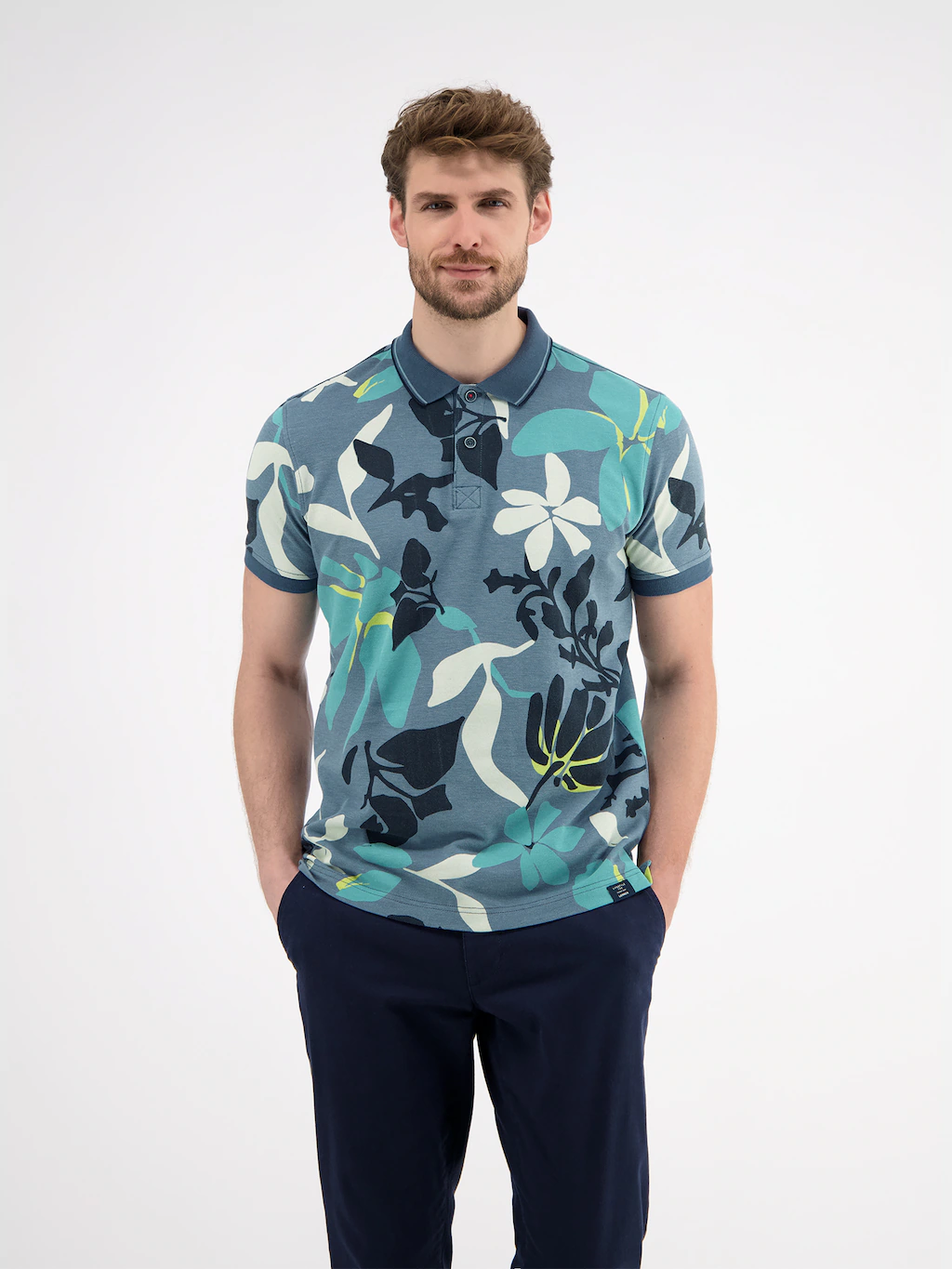 LERROS Poloshirt "LERROS Tonal-gestreiftes Poloshirt für Herren" günstig online kaufen