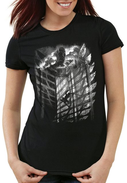 style3 T-Shirt Jaeger Flying AoT Titan on Attack günstig online kaufen