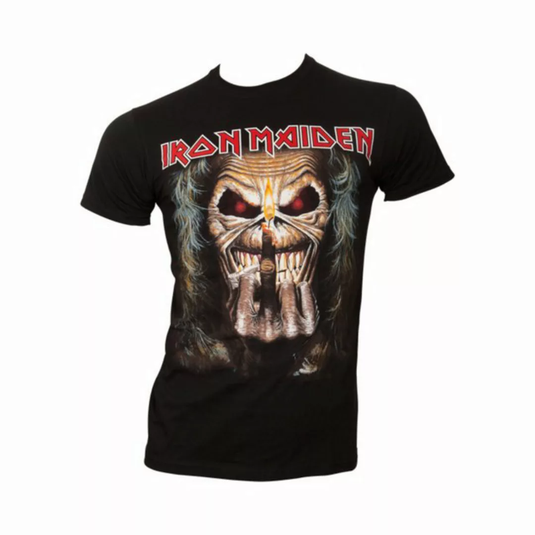 Iron Maiden T-Shirt Eddie Candle Finger (schwarz) günstig online kaufen