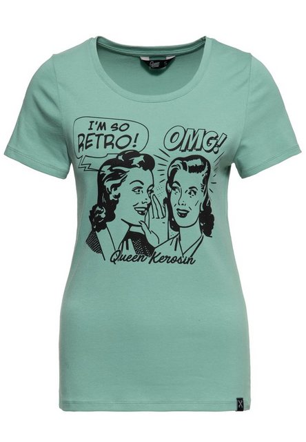 QueenKerosin Print-Shirt I am so Retro (1-tlg) mit plakativem vintage Front günstig online kaufen