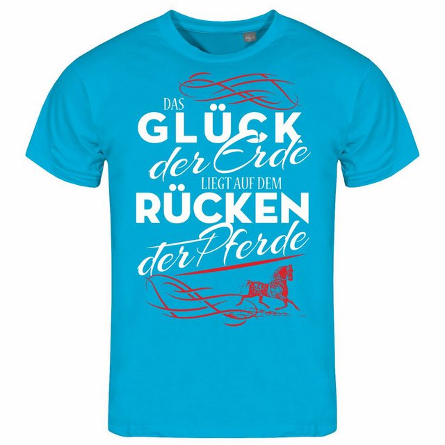 deinshirt Print-Shirt Herren T-Shirt Das Glück der Erde liegt auf dem Rücke günstig online kaufen